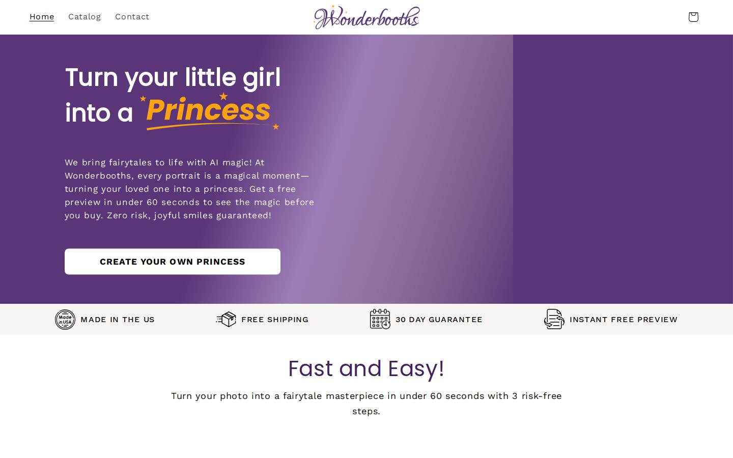 wonderbooths.com homepage screenshot