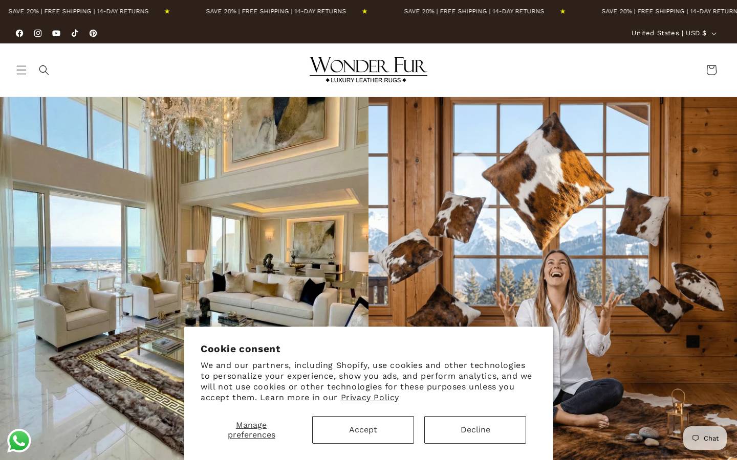 Wonderfurrug homepage screenshot