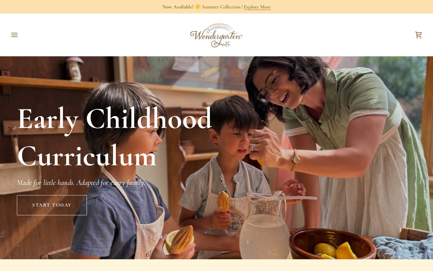 wondergarten.net homepage screenshot