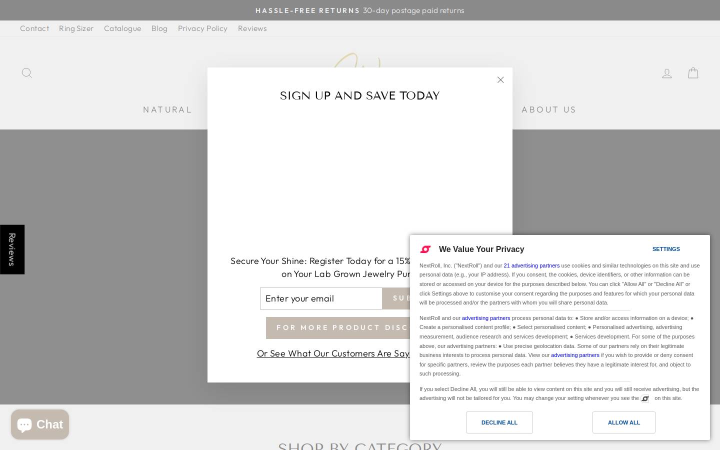 Wonder Jewelers homepage screenshot