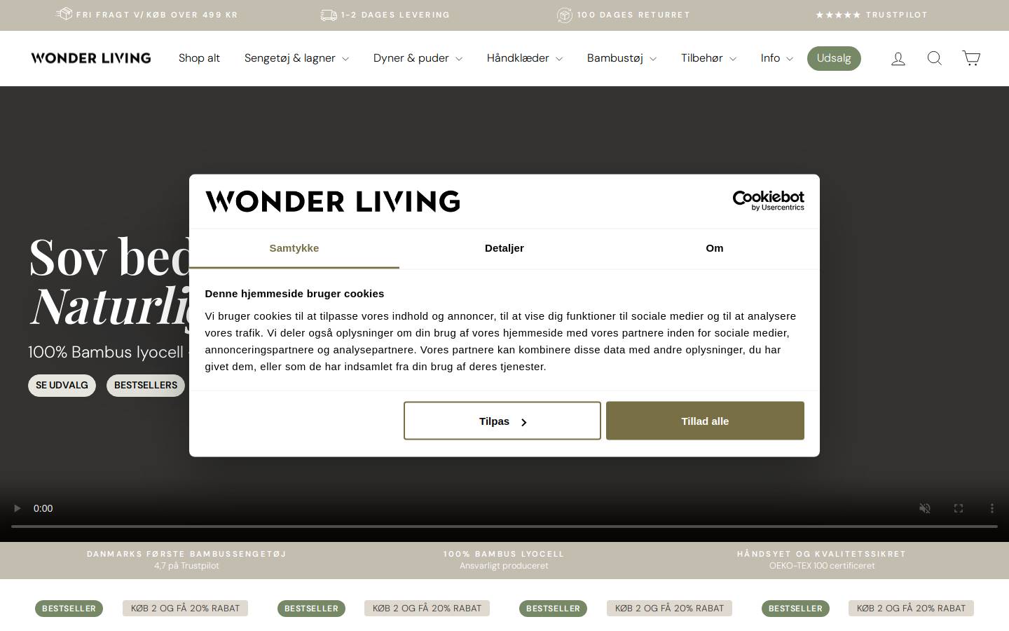 Wonder Living homepage screenshot