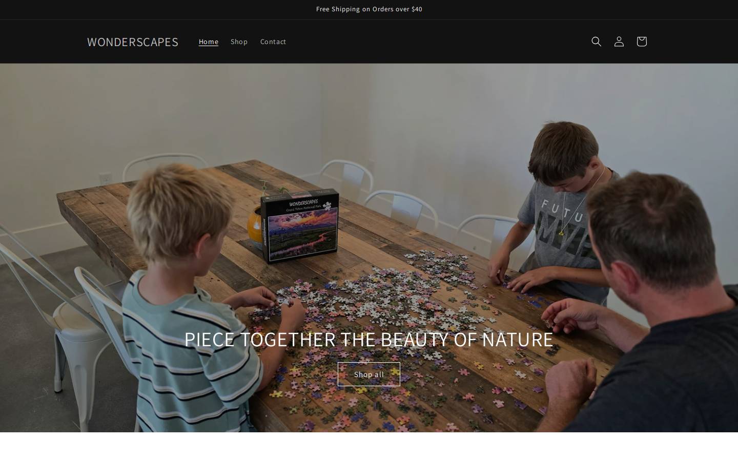 wonderscapes.shop homepage screenshot