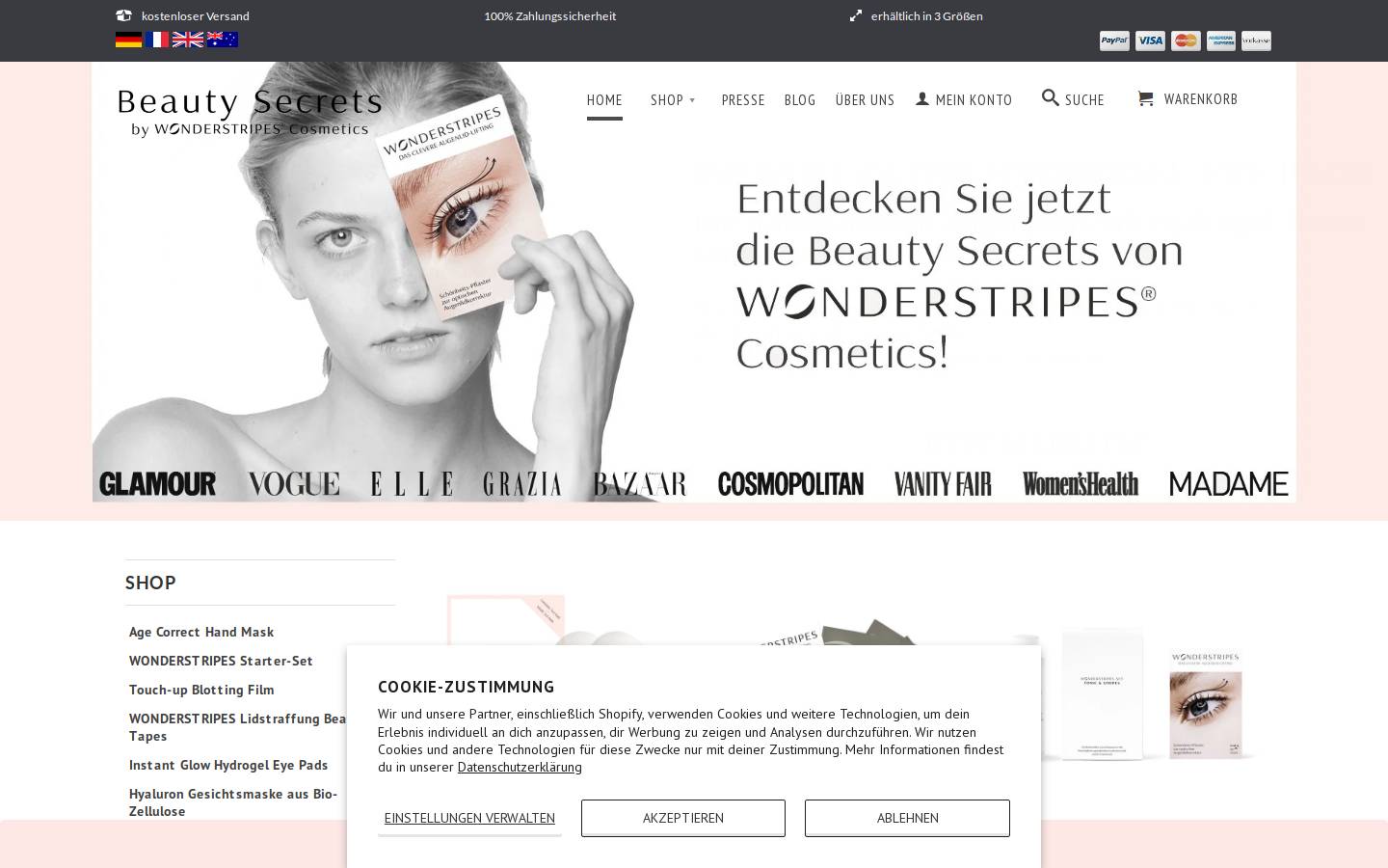 wonderstripes.co.uk homepage screenshot