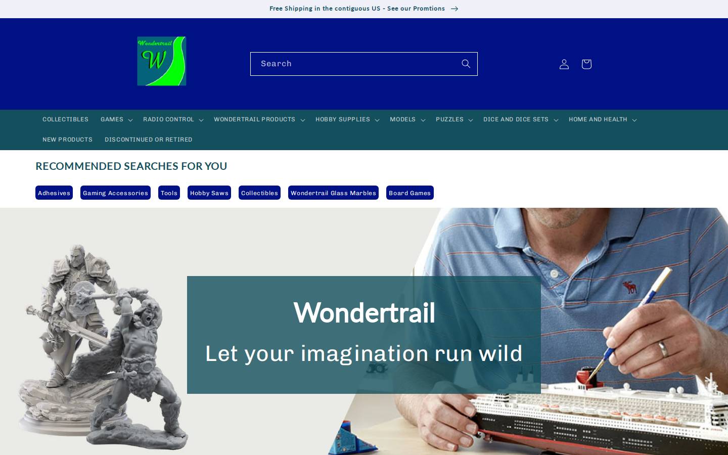 wondertrail.com homepage screenshot