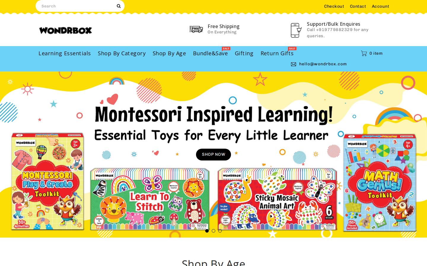 wondrbox.com homepage screenshot