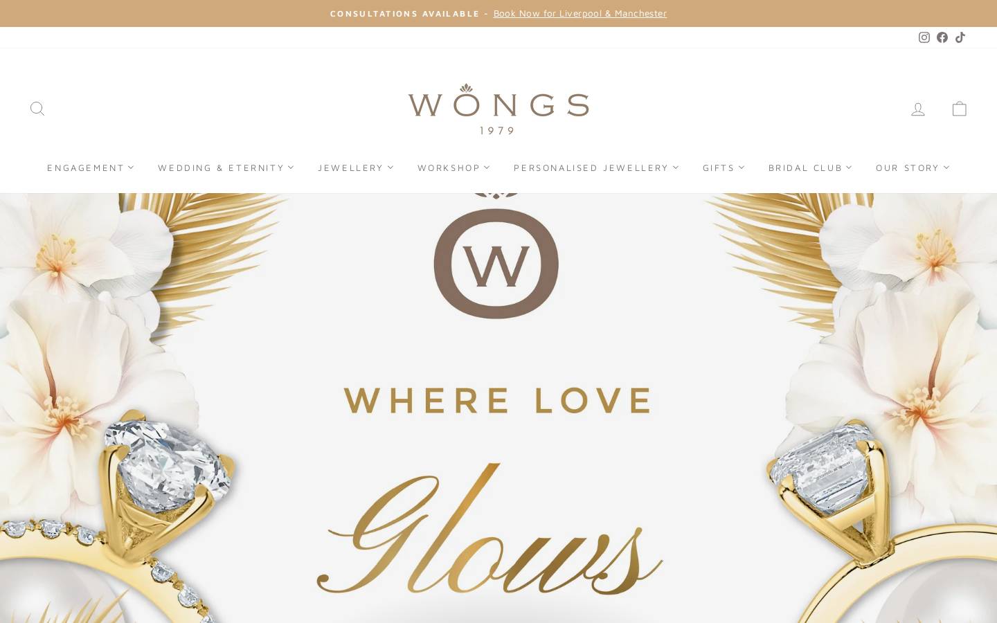 Wongs Jewellers homepage screenshot