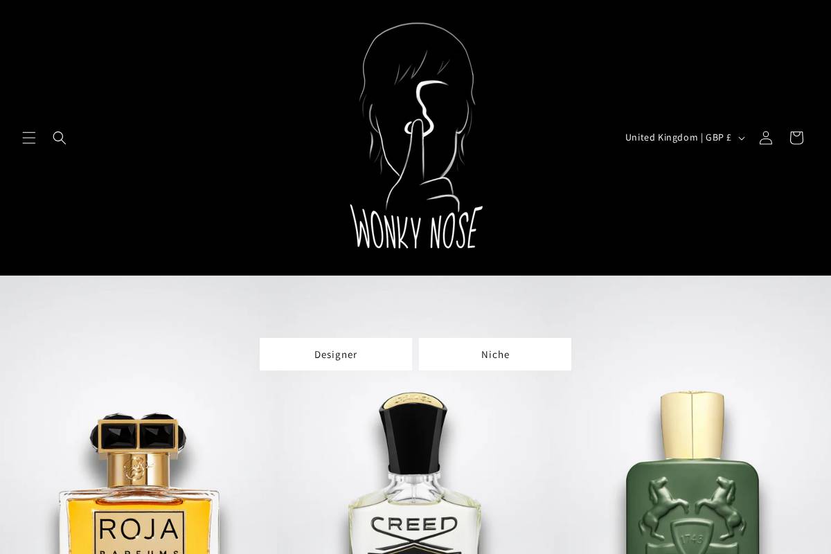 wonkynosesamples.com homepage screenshot