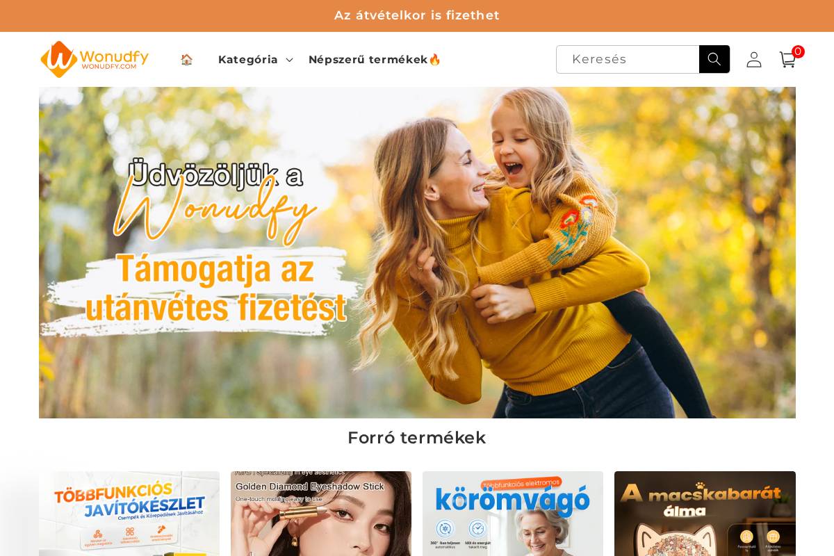 Wonudfy homepage screenshot