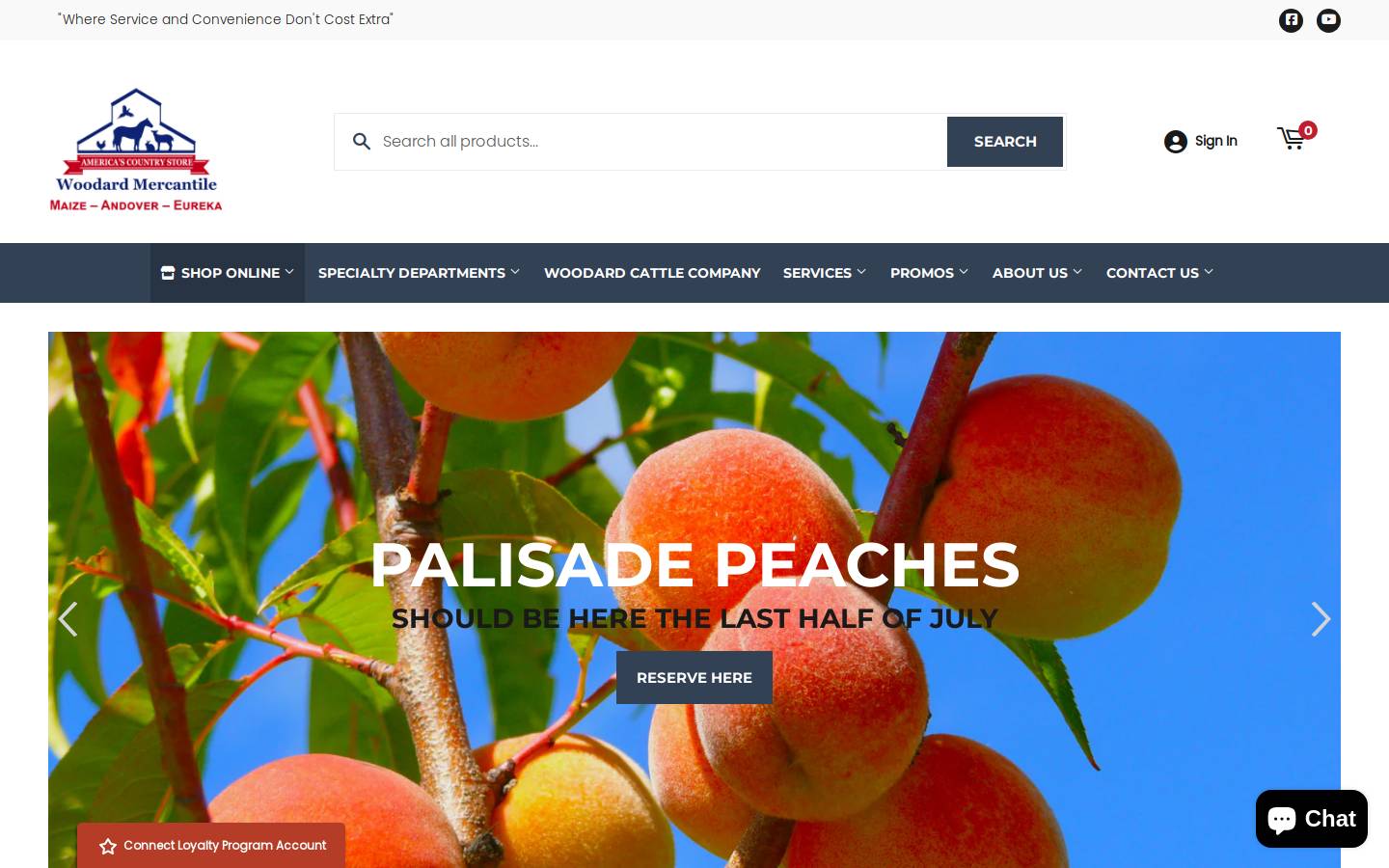 woodardmercantile.com homepage screenshot