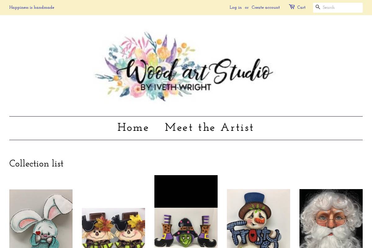 WoodArtStudio homepage screenshot