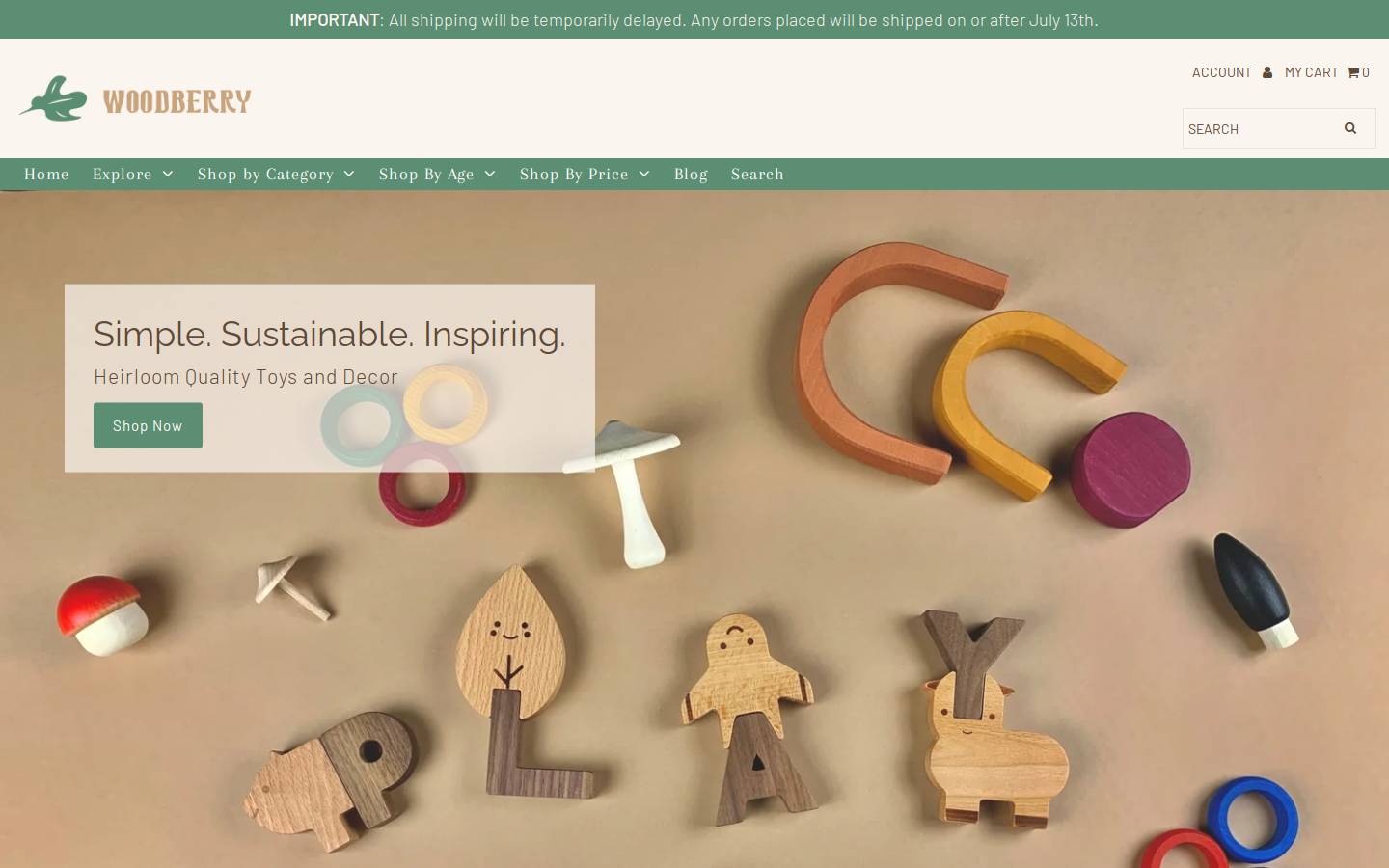 woodberrytoys.com homepage screenshot