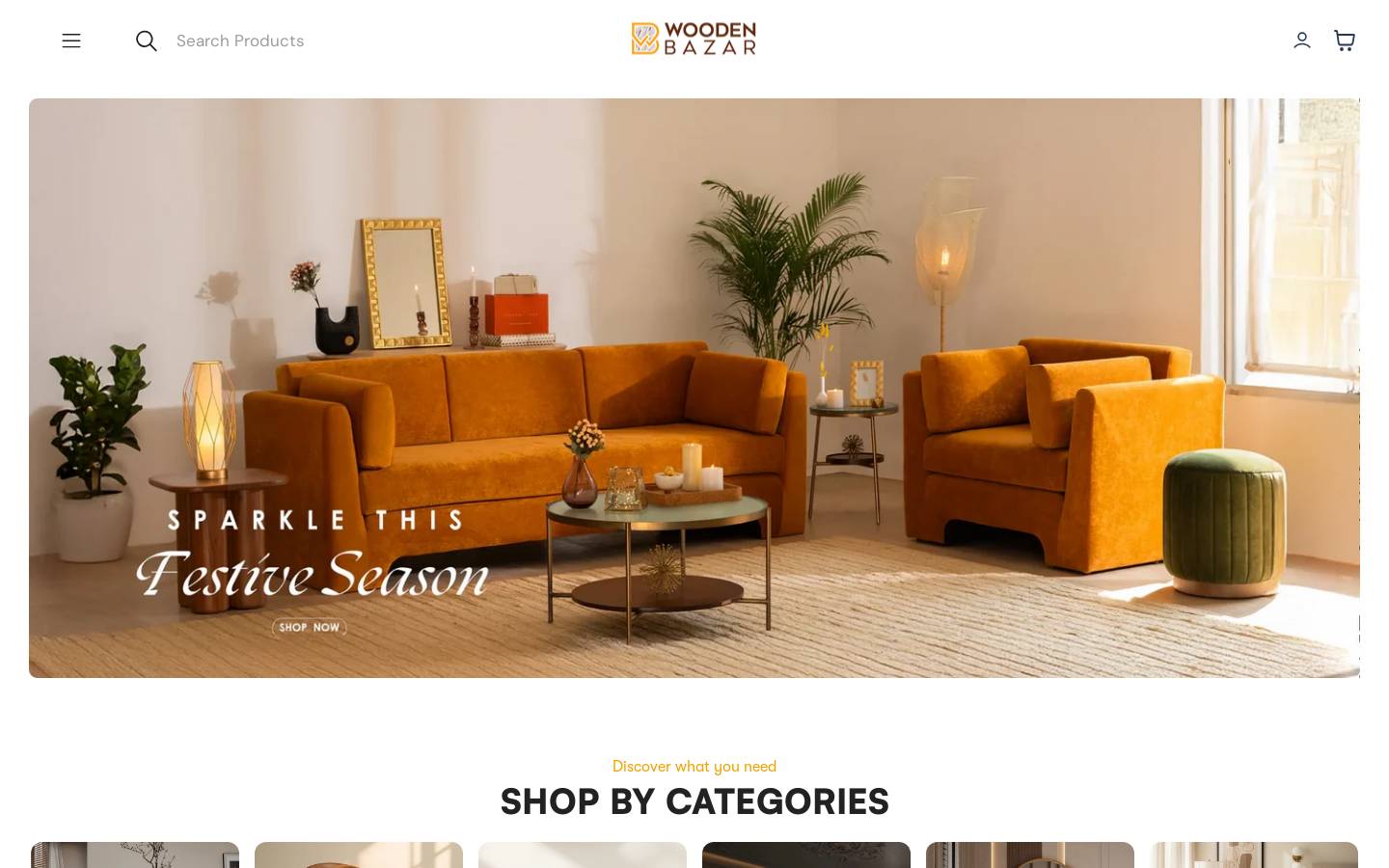 woodenbazar.com homepage screenshot