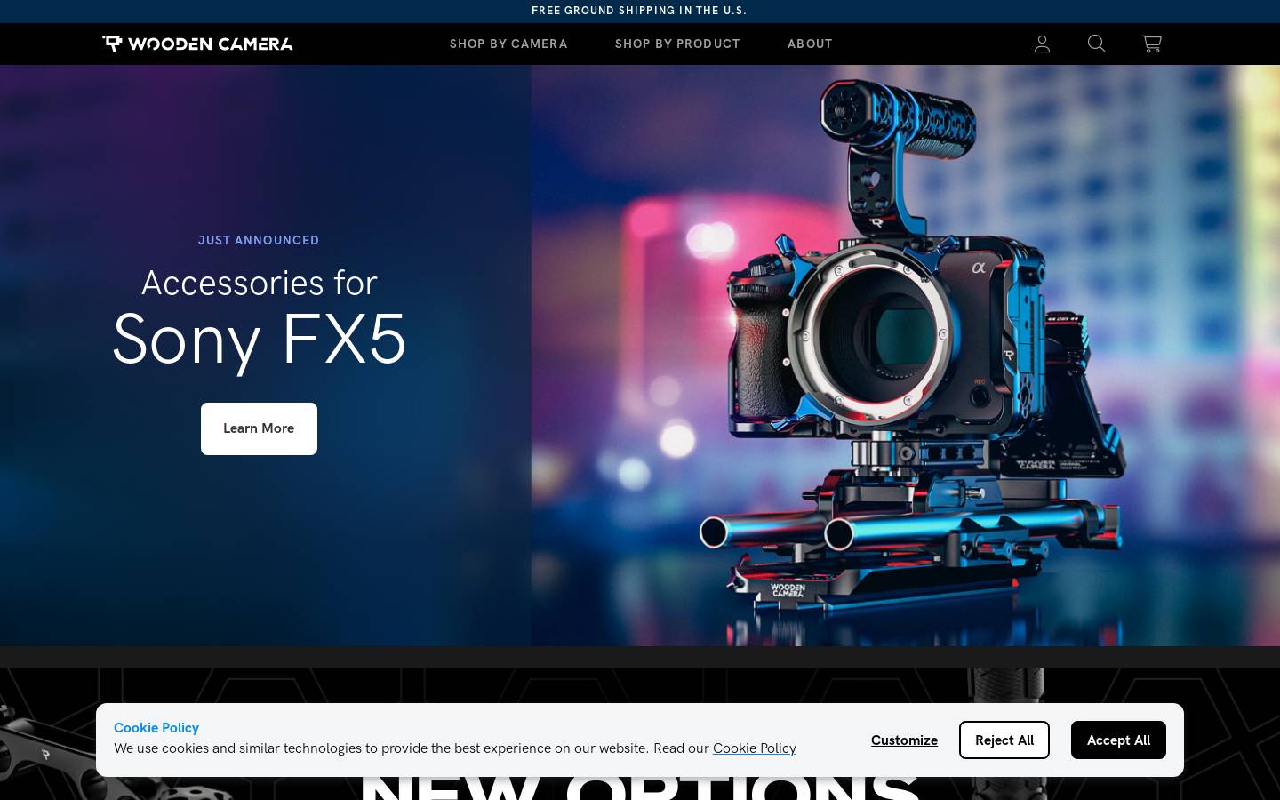 woodencamera.com homepage screenshot