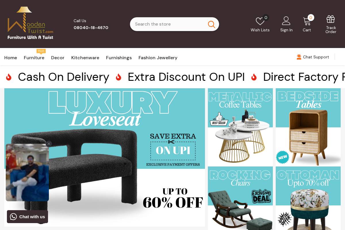 Woodentwist homepage screenshot