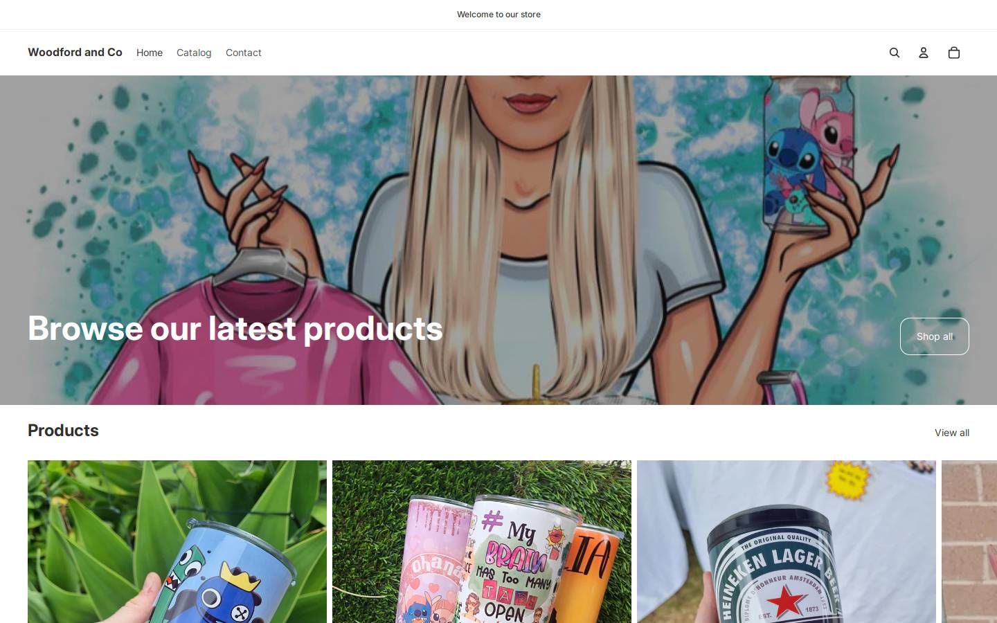 woodfordandco.com.au homepage screenshot