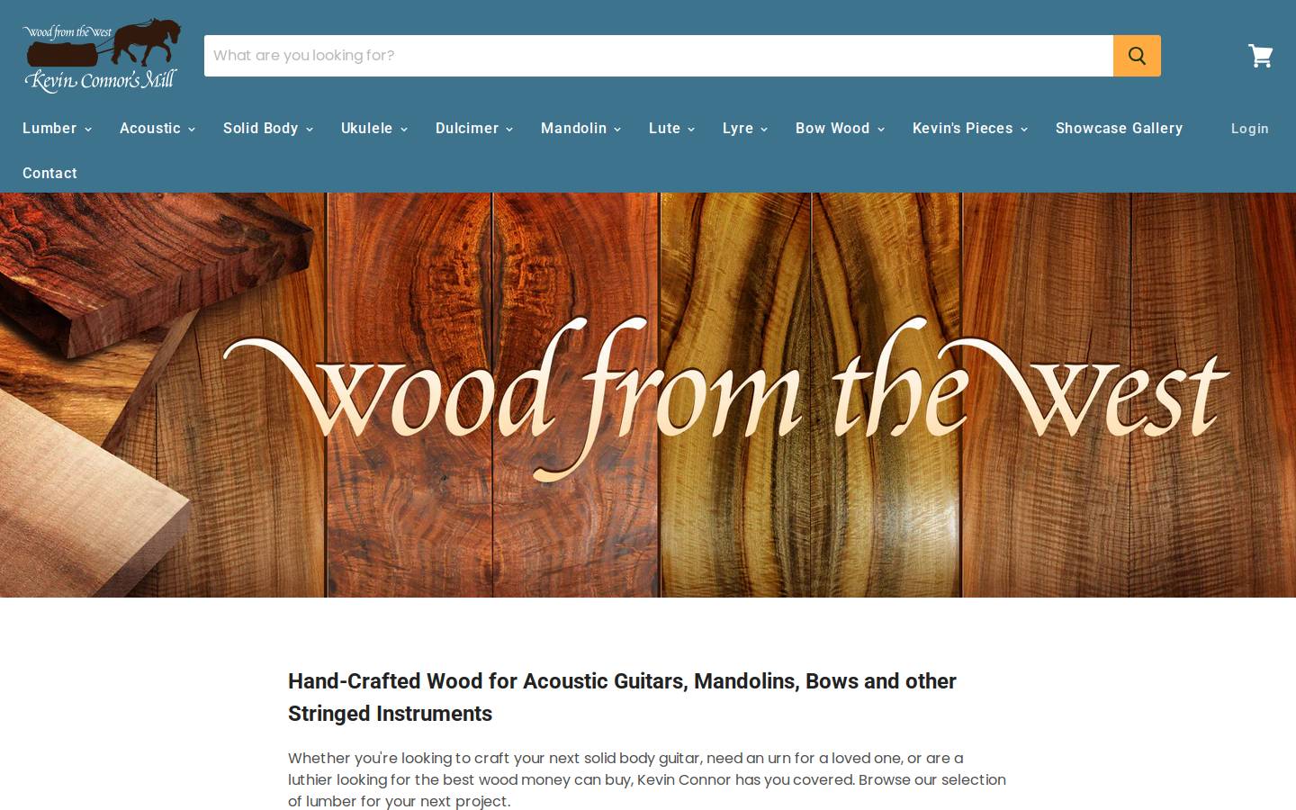 woodfromthewest.com homepage screenshot