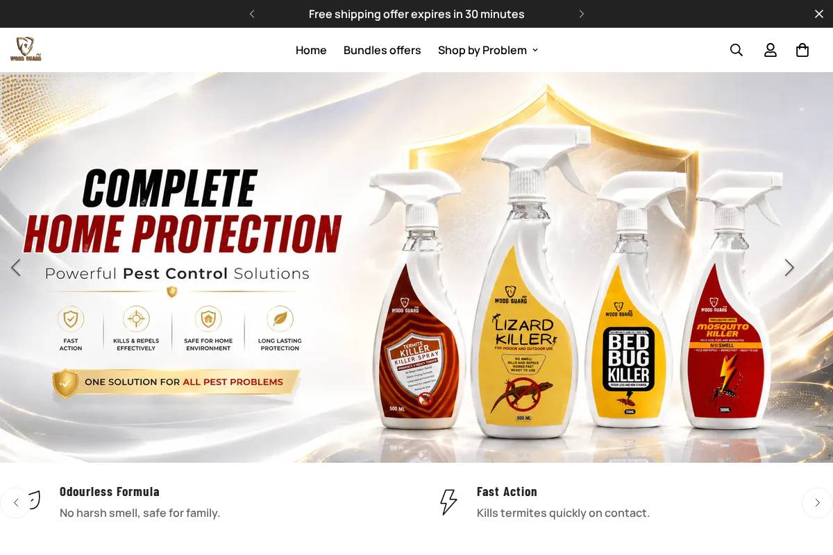 woodguardpro.com homepage screenshot
