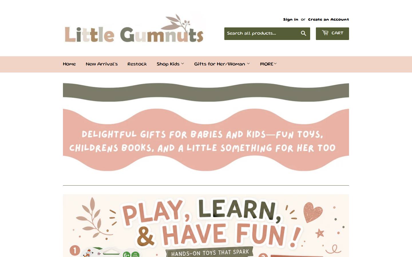 woodlandgumnuts.com homepage screenshot