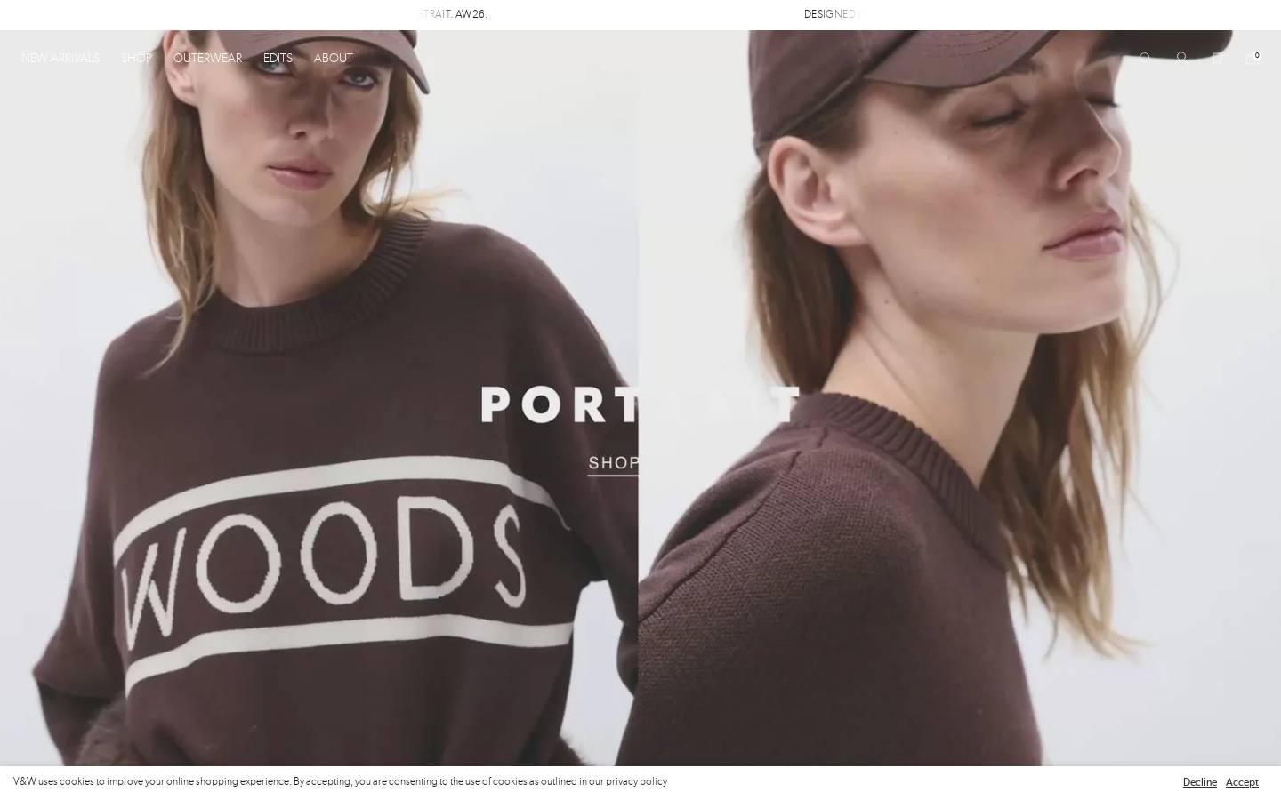 woods.fashion homepage screenshot