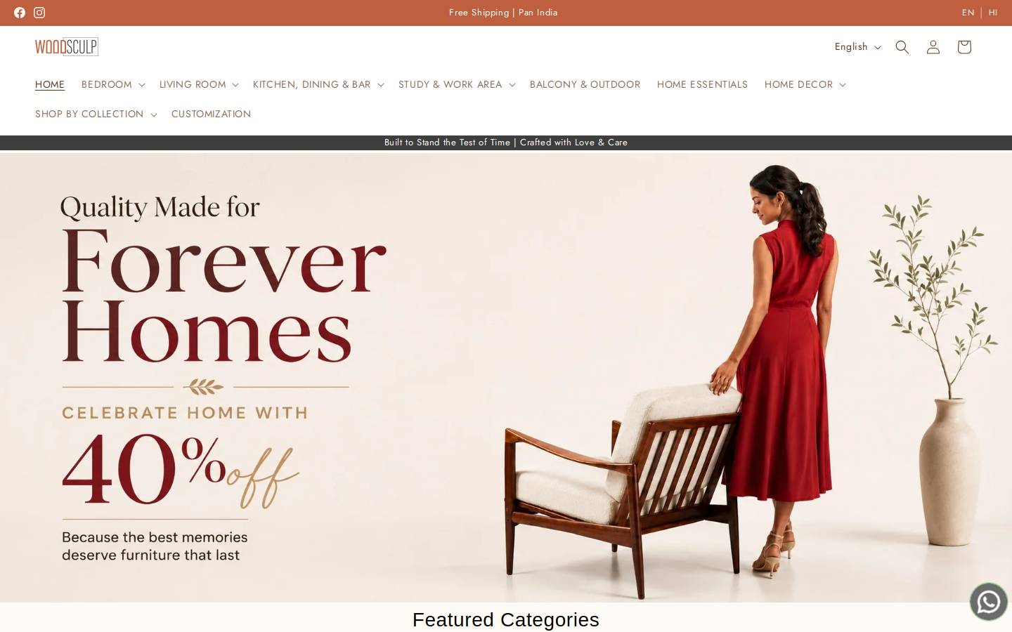 woodsculp.com homepage screenshot