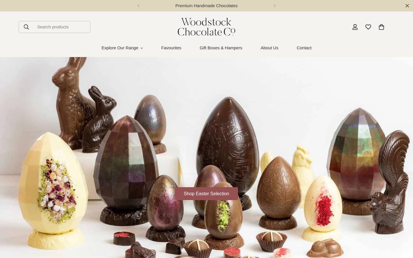 woodstockchocolateco.com homepage screenshot