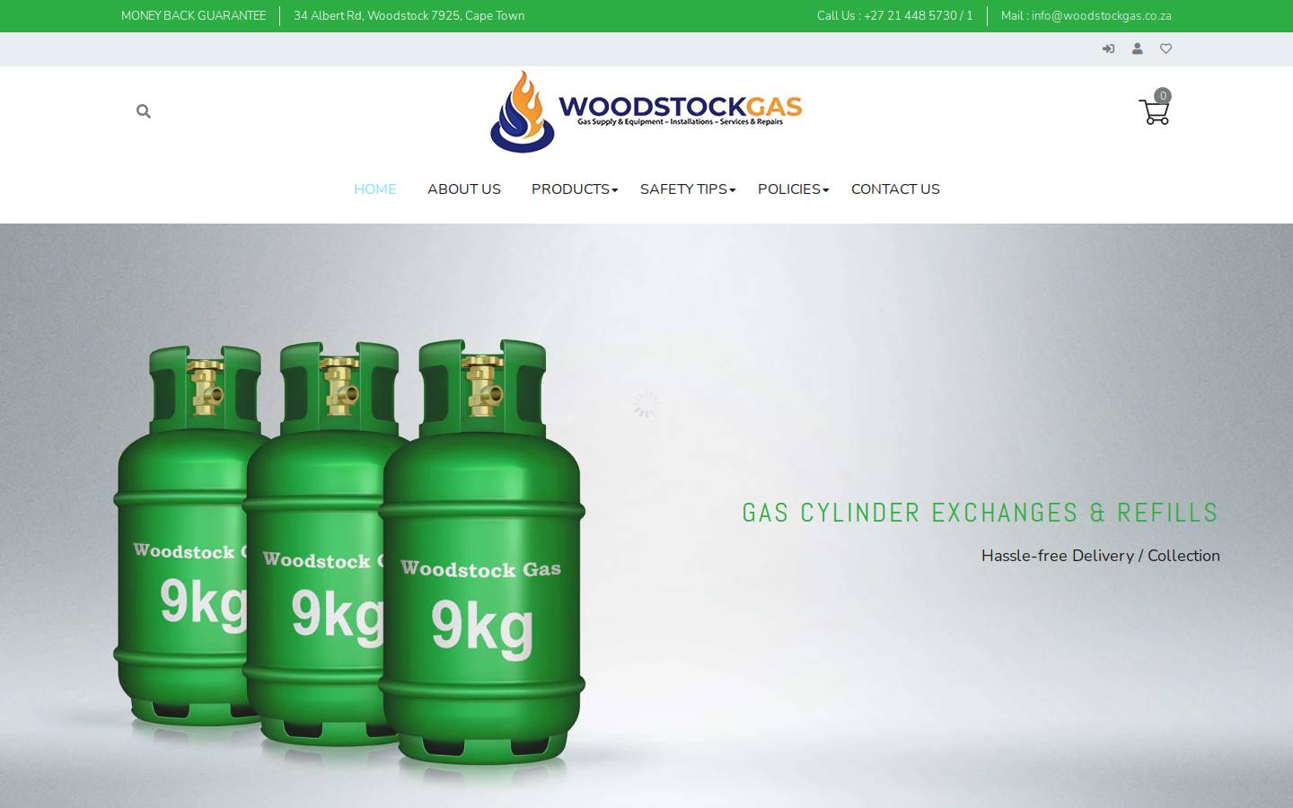 woodstockgas.co.za homepage screenshot