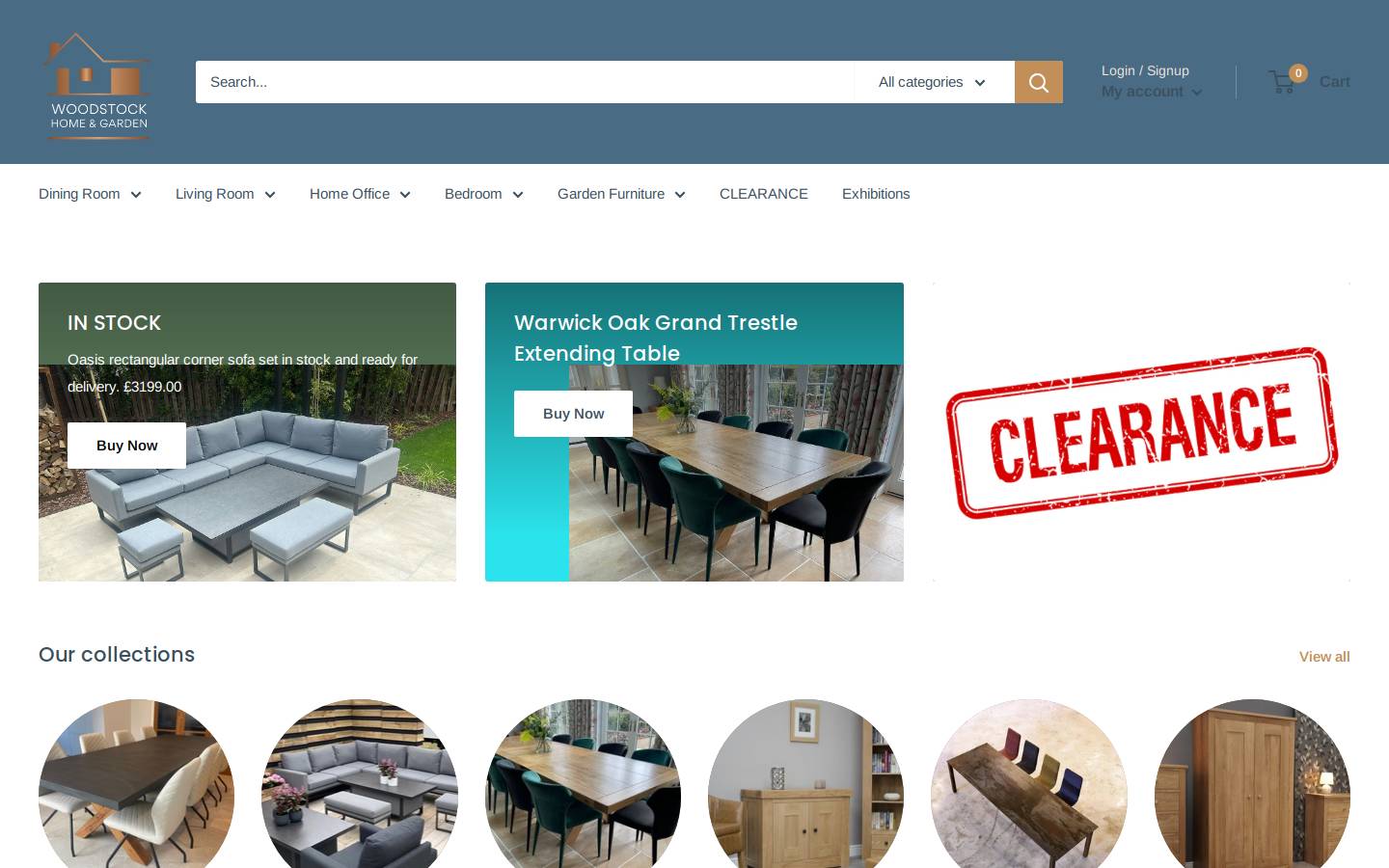 Woodstock Home & Garden homepage screenshot