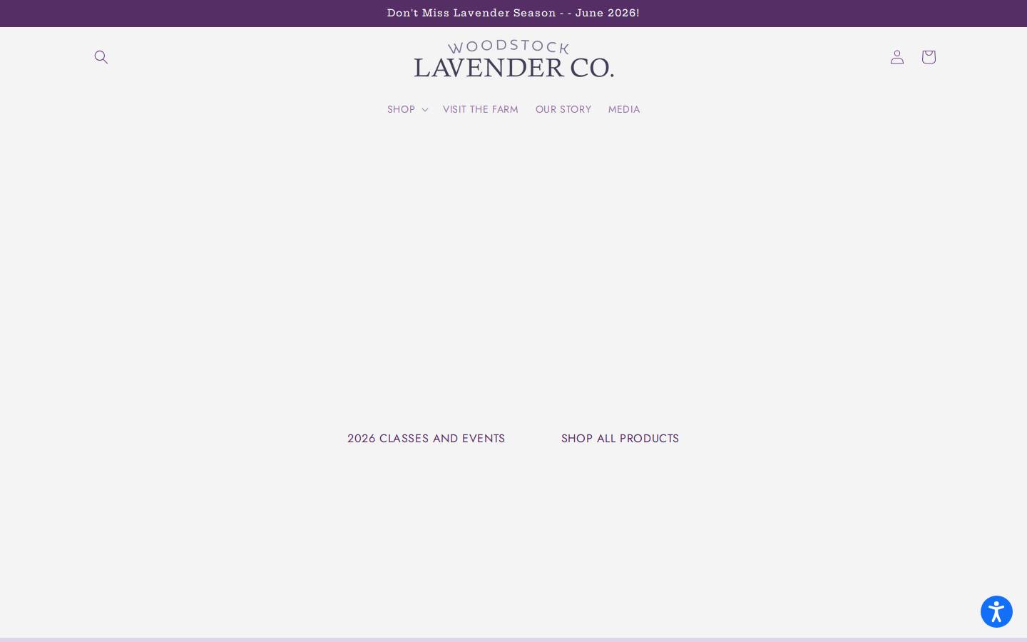 woodstocklavender.com homepage screenshot