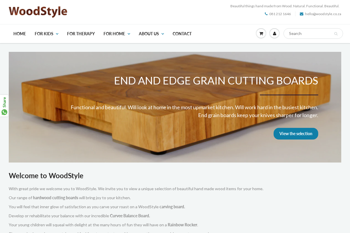 WoodStyle homepage screenshot