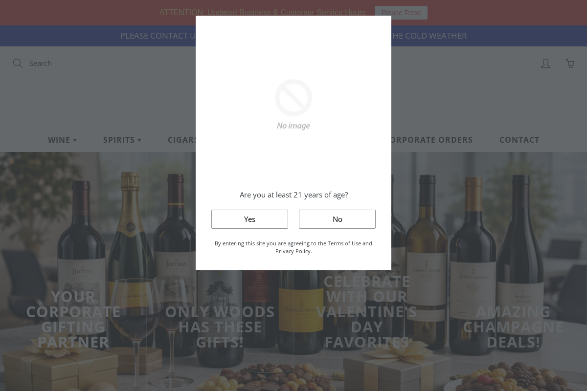 Woodswholesalewine homepage screenshot