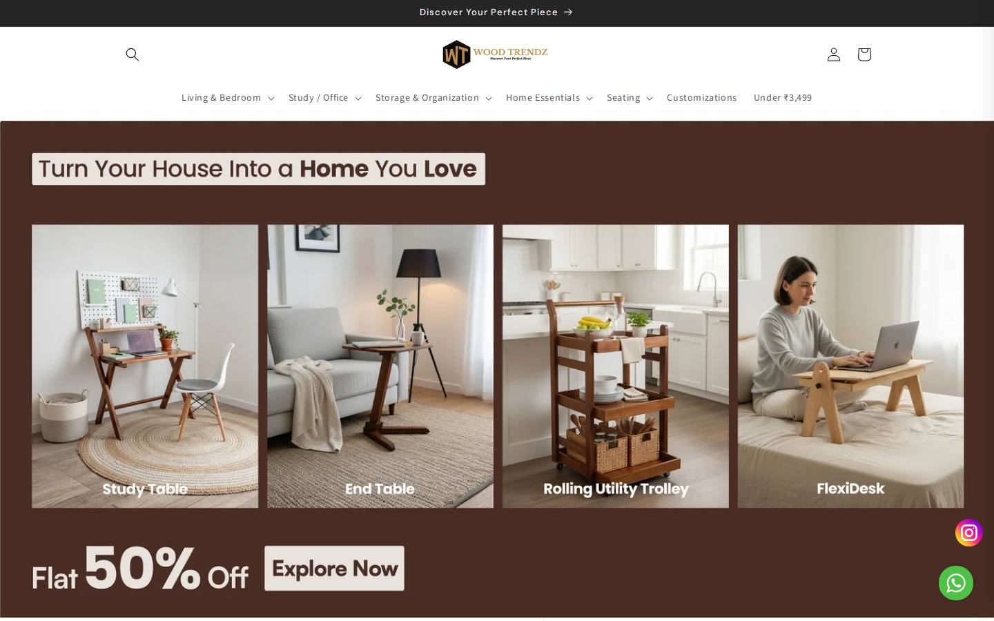 woodtrendz.com homepage screenshot