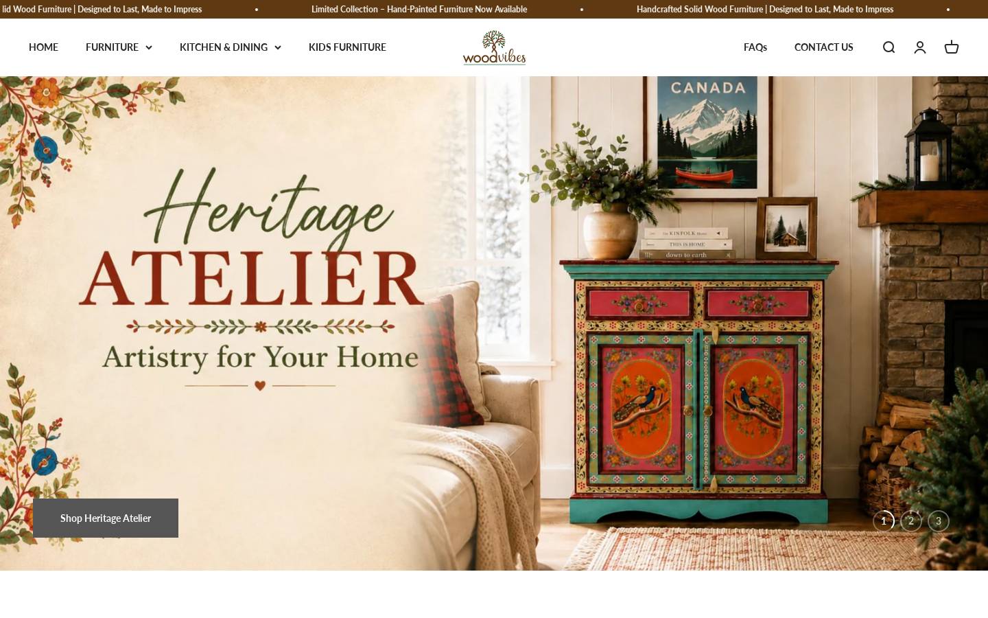 woodvibesstore.ca homepage screenshot