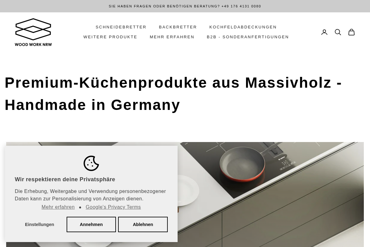 Wood Work NRW homepage screenshot