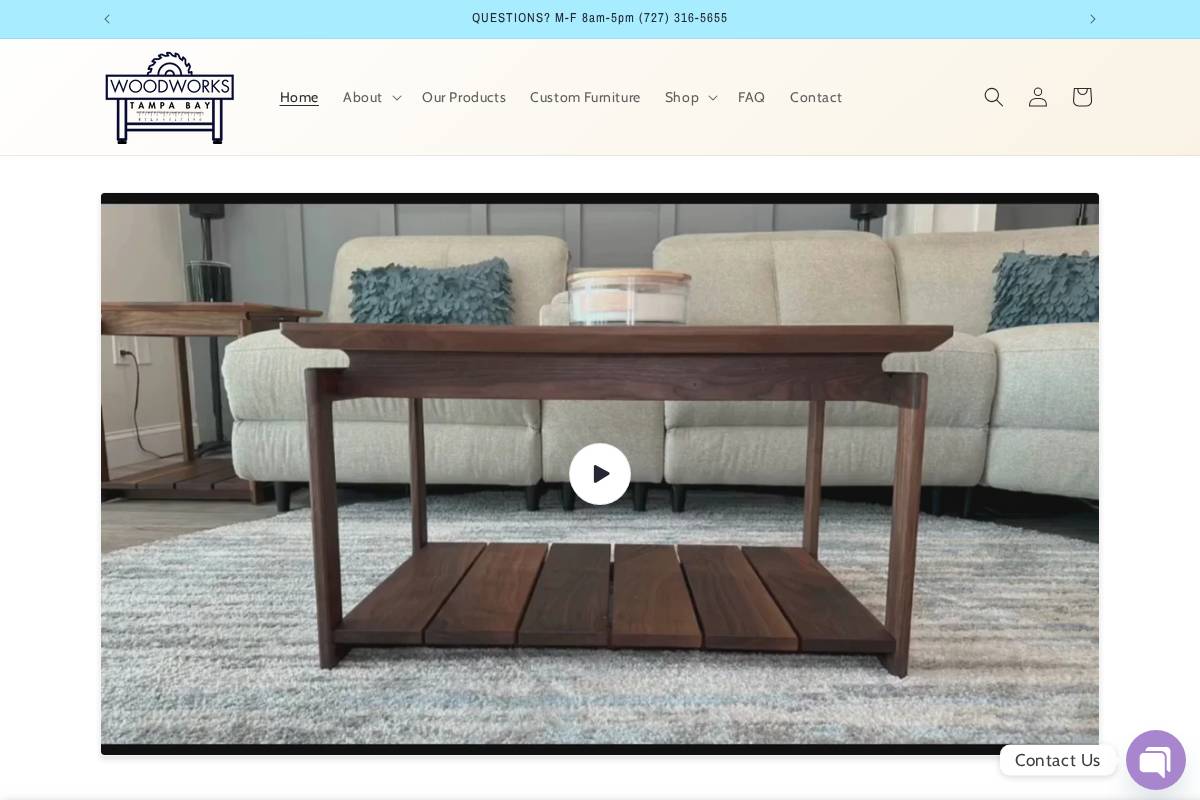 woodworkstampabay.com homepage screenshot