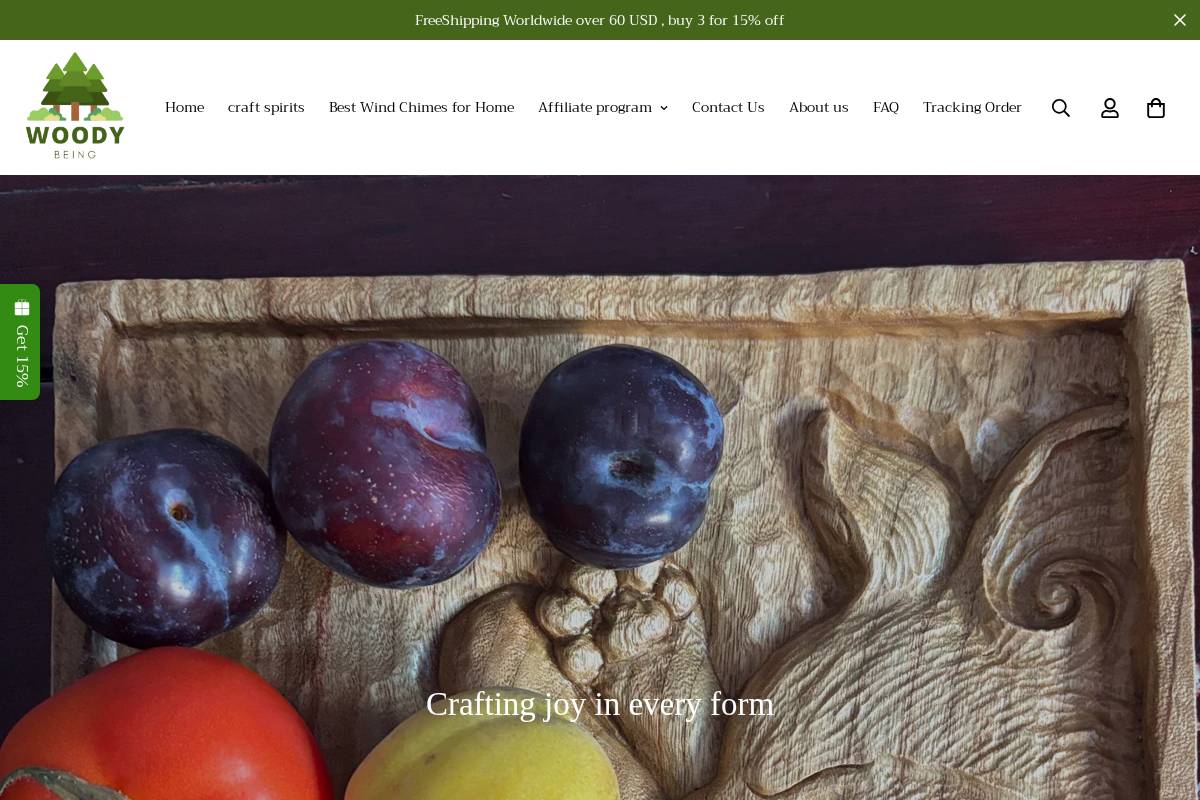 woodybeing.com homepage screenshot