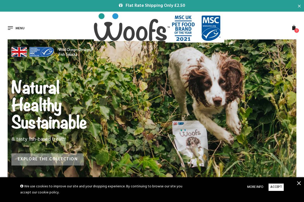Woofs homepage screenshot