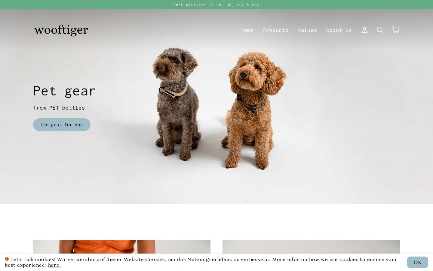 wooftiger.ch homepage screenshot