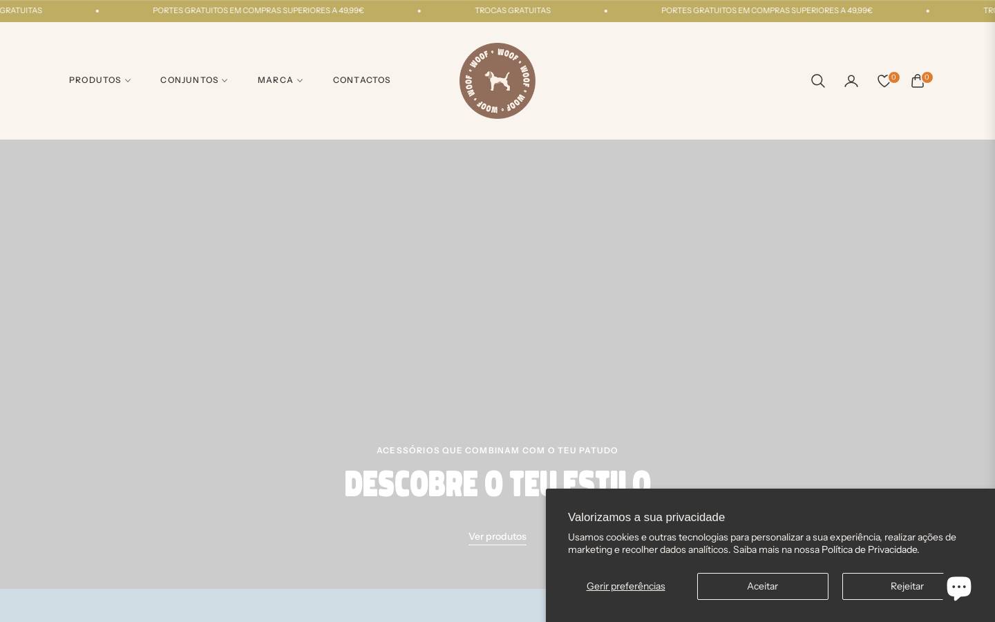 woofwoof.pt homepage screenshot