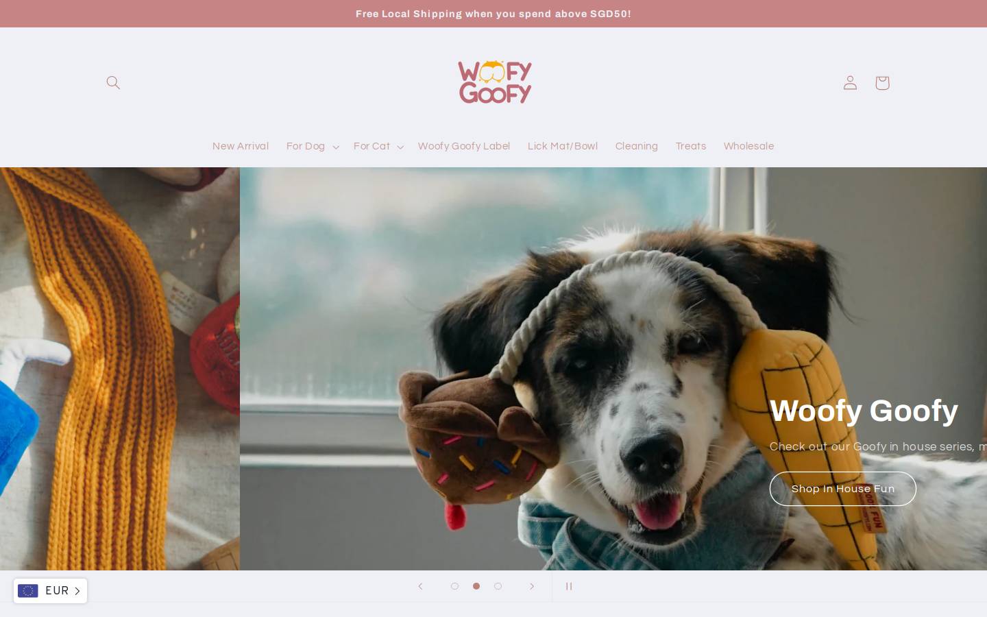 woofygoofys.com homepage screenshot