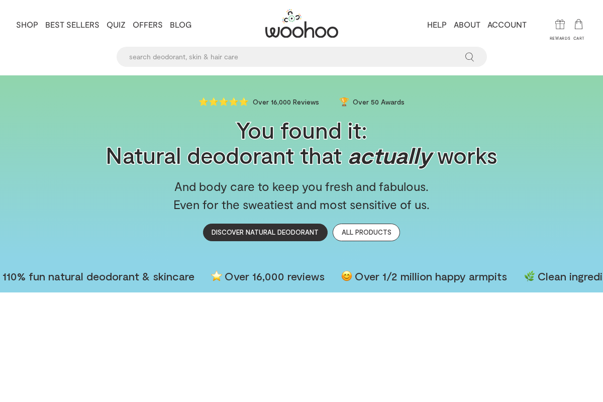 Woohoo Body homepage screenshot