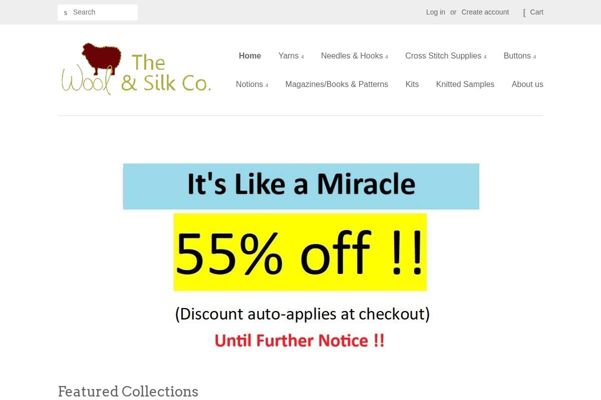 woolandsilkcoshop.com homepage screenshot