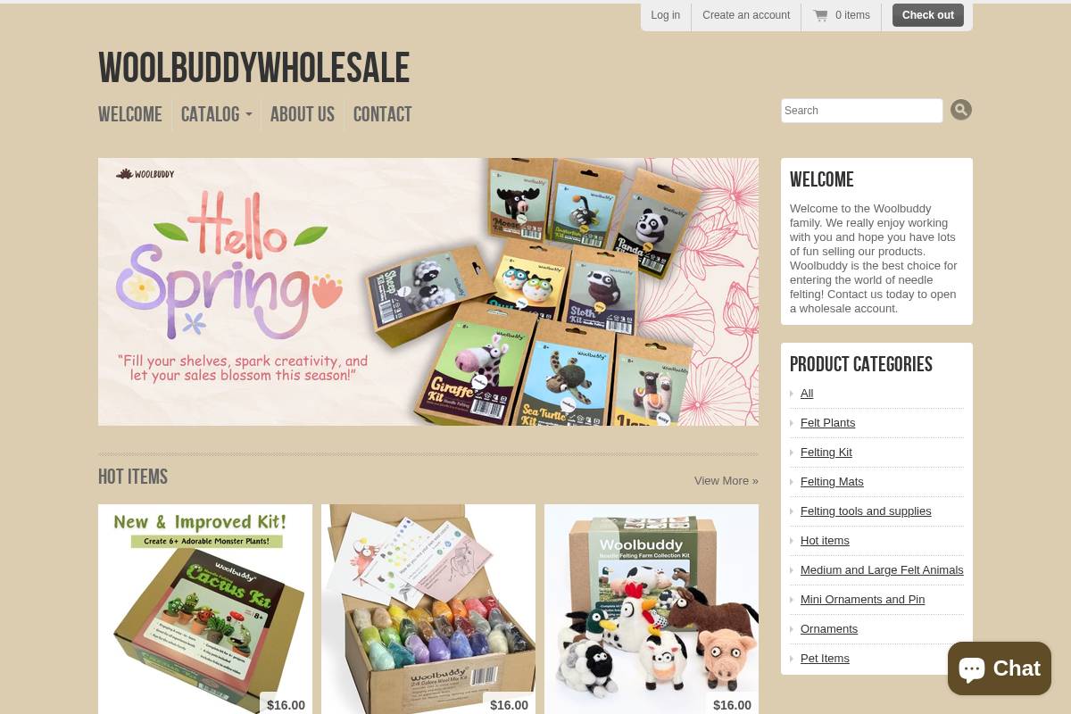 woolbuddywholesale.com homepage screenshot