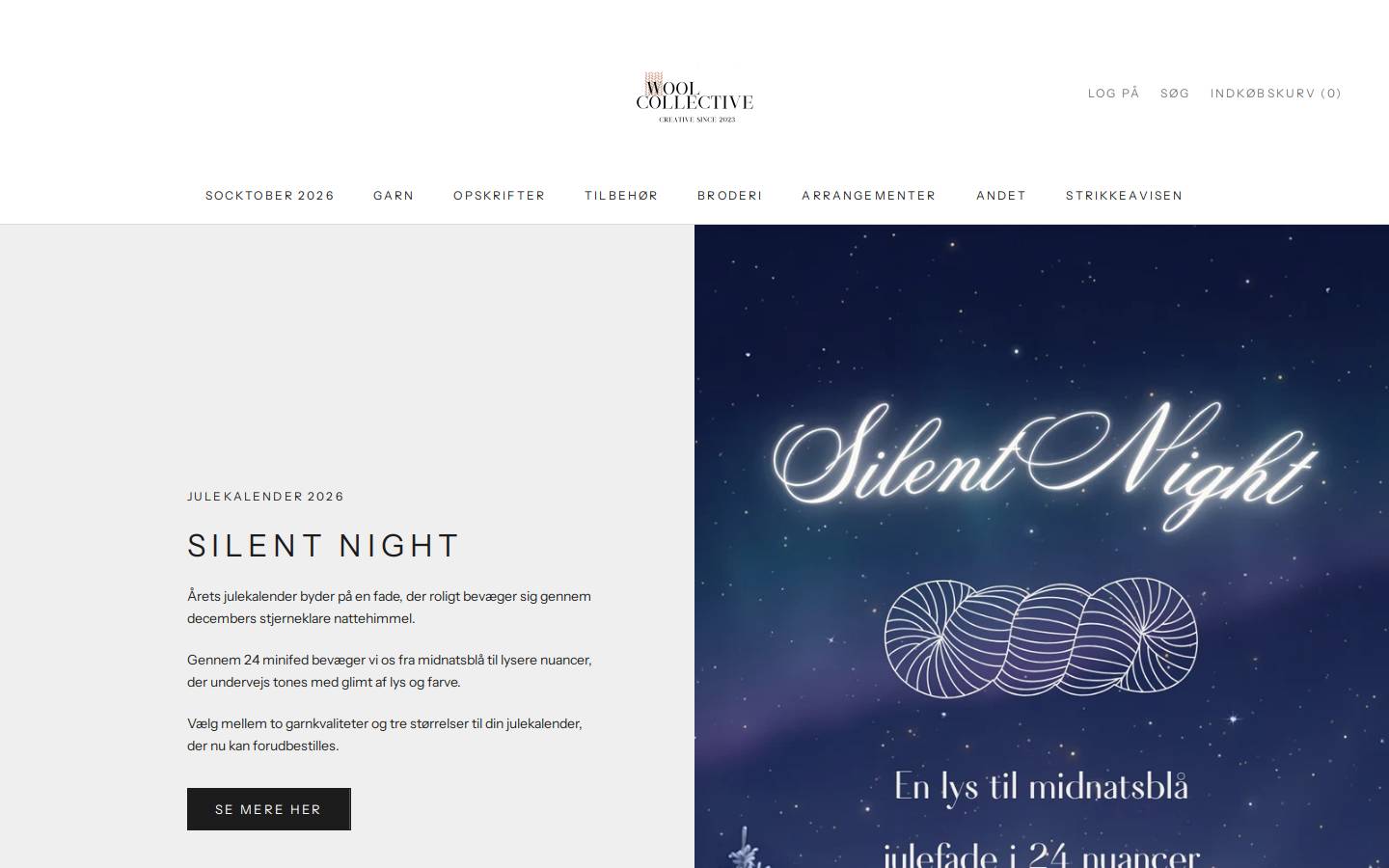 Wool Collective homepage screenshot