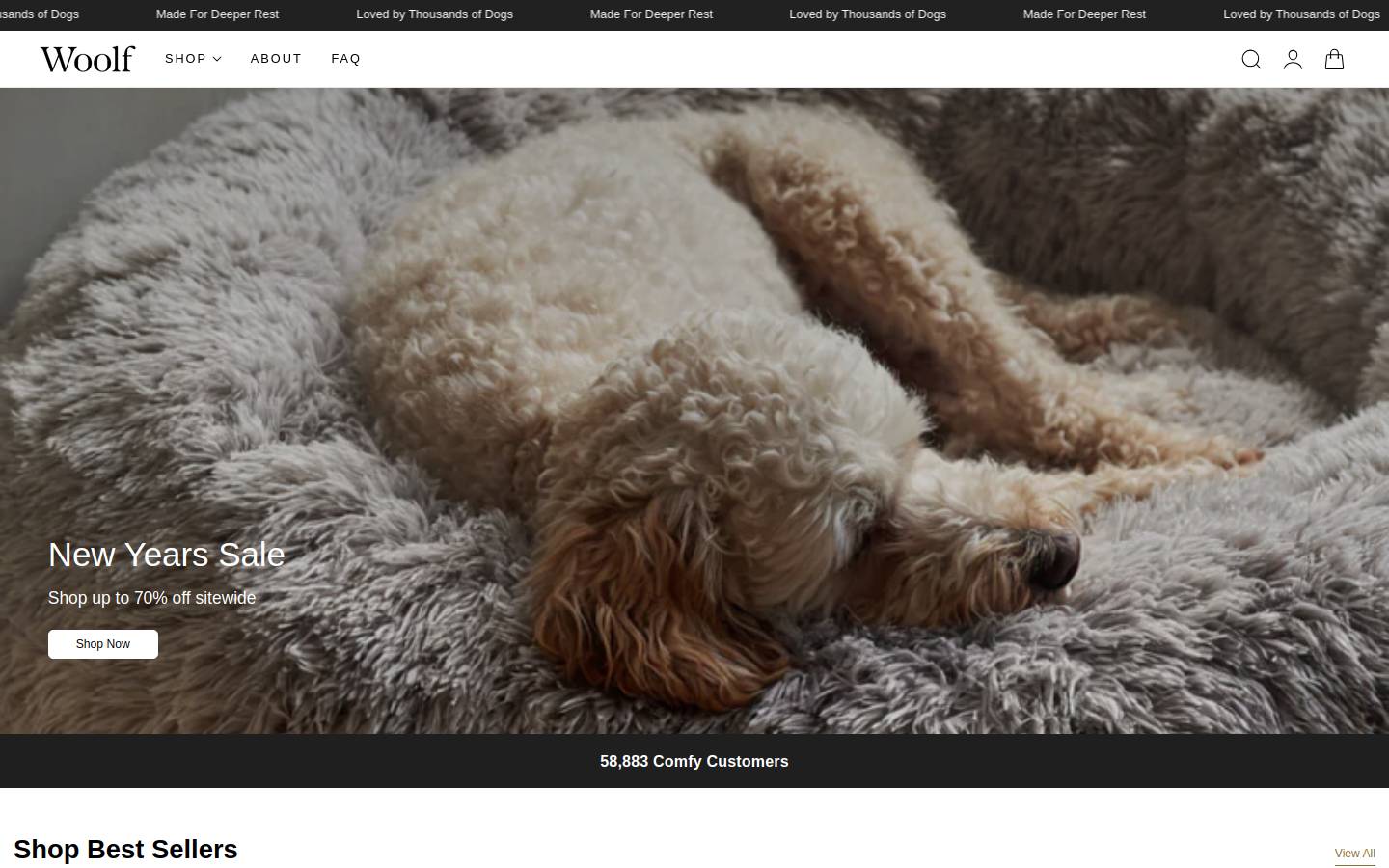woolfhome.com homepage screenshot