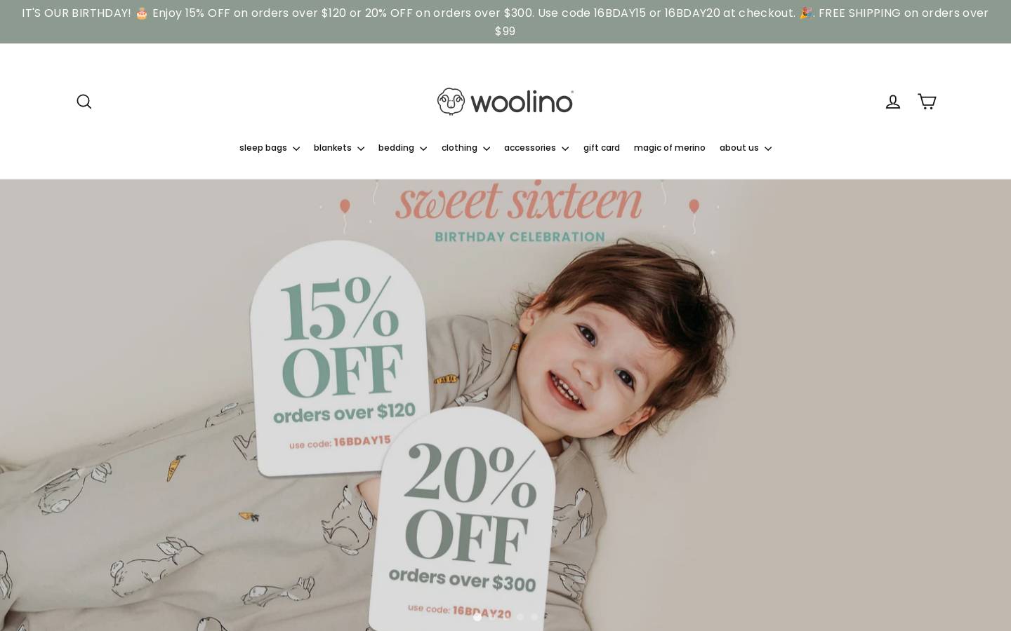 Woolino homepage screenshot