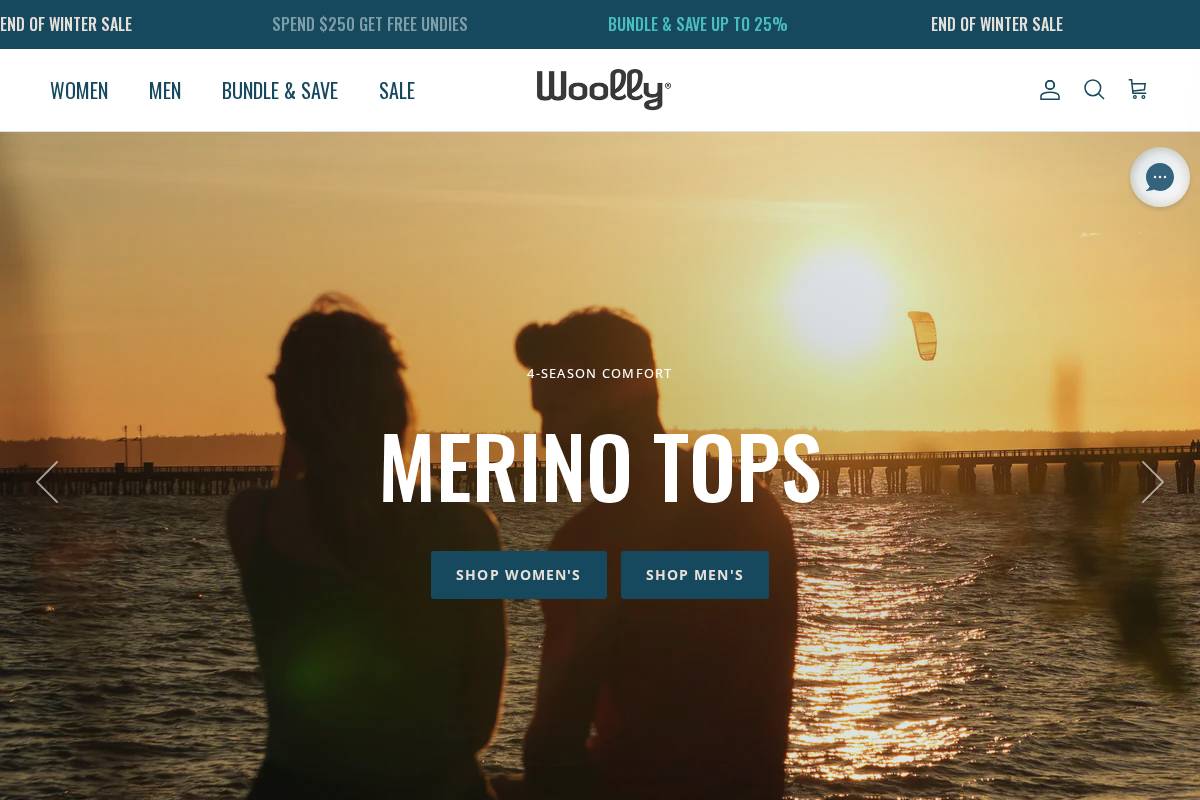 woolly.clothing homepage screenshot