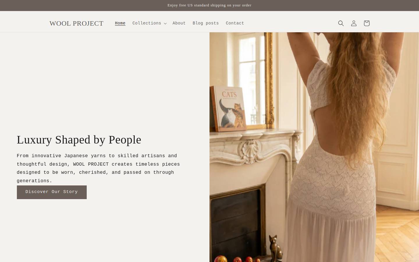 woolproject.com homepage screenshot