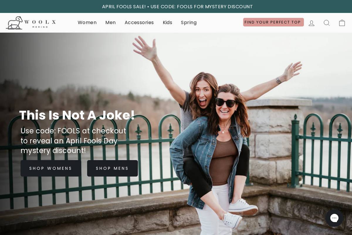 Woolx homepage screenshot