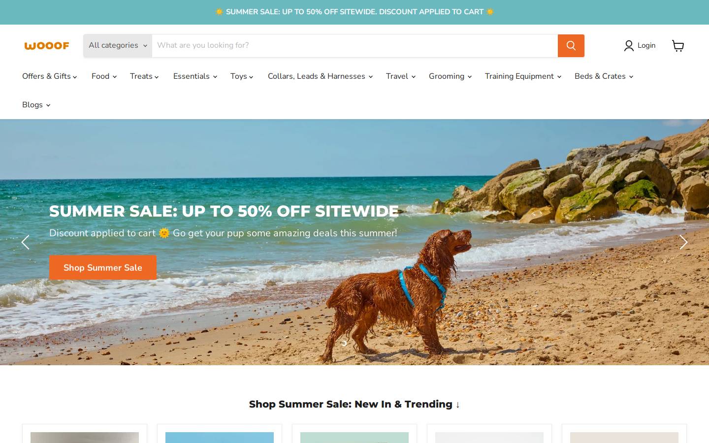 WOOOF homepage screenshot