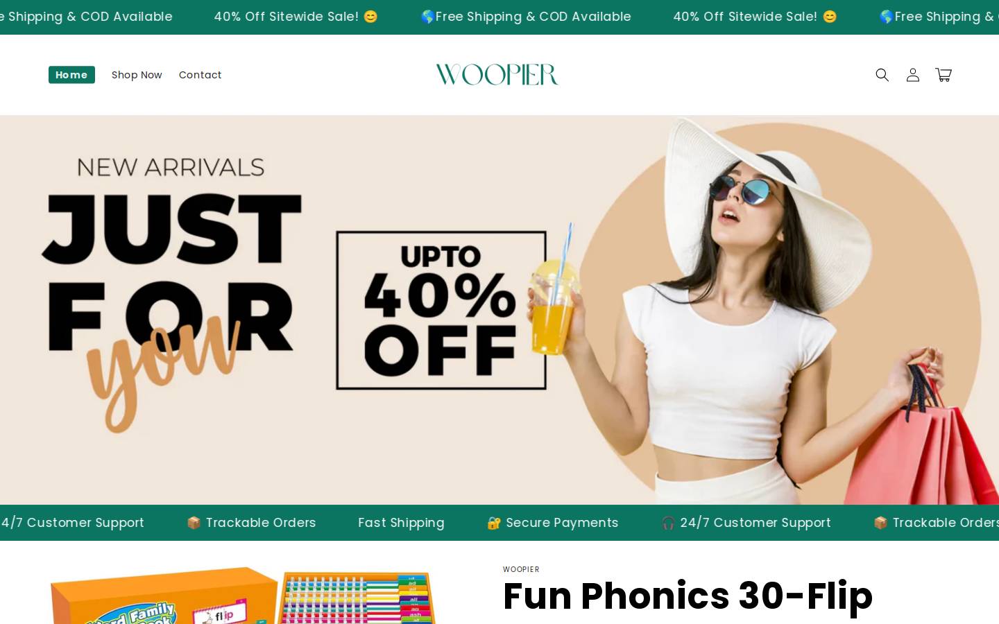 woopier.in homepage screenshot